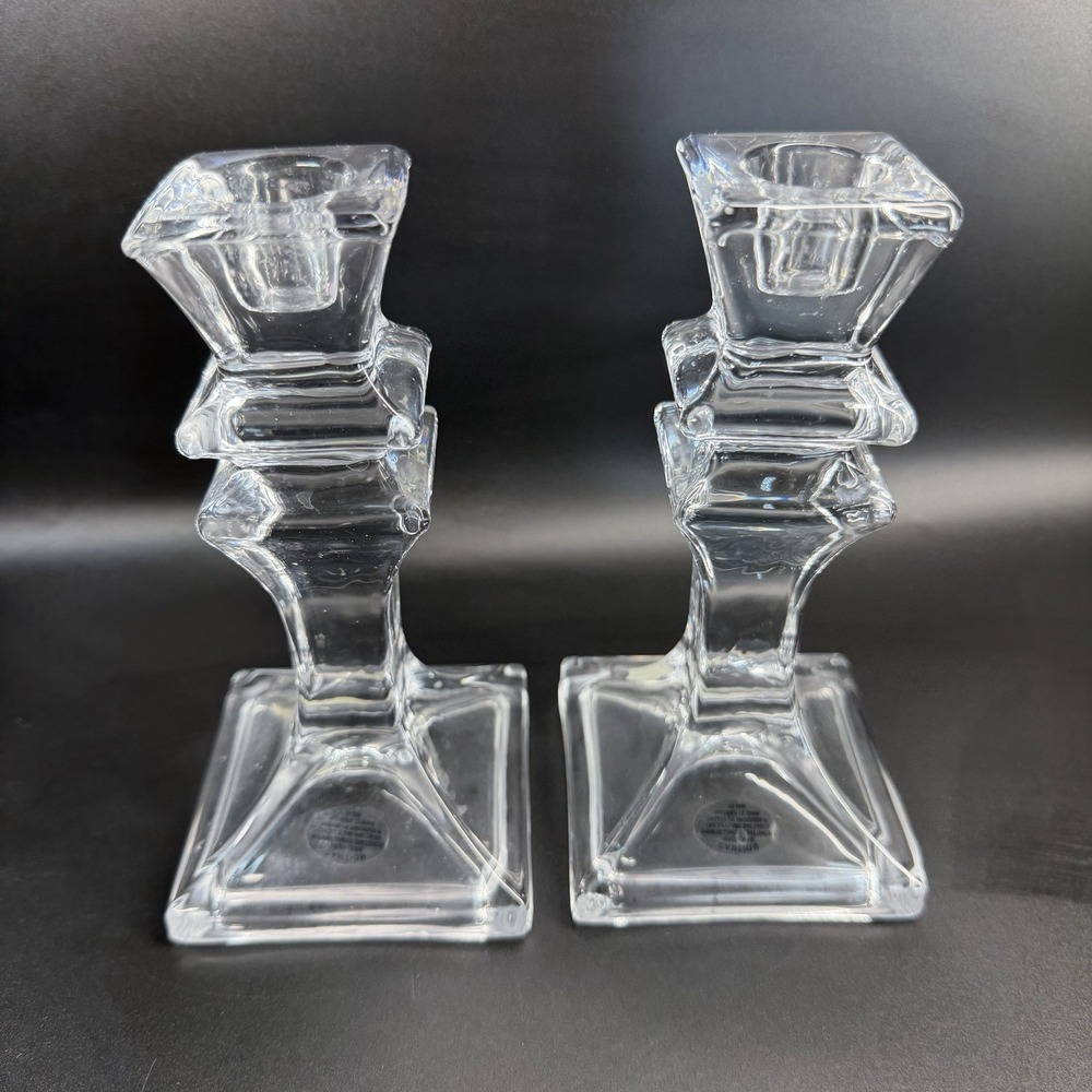 Pair SHANNON Candlesticks Taper Candle Holders - Picture 1 of 4